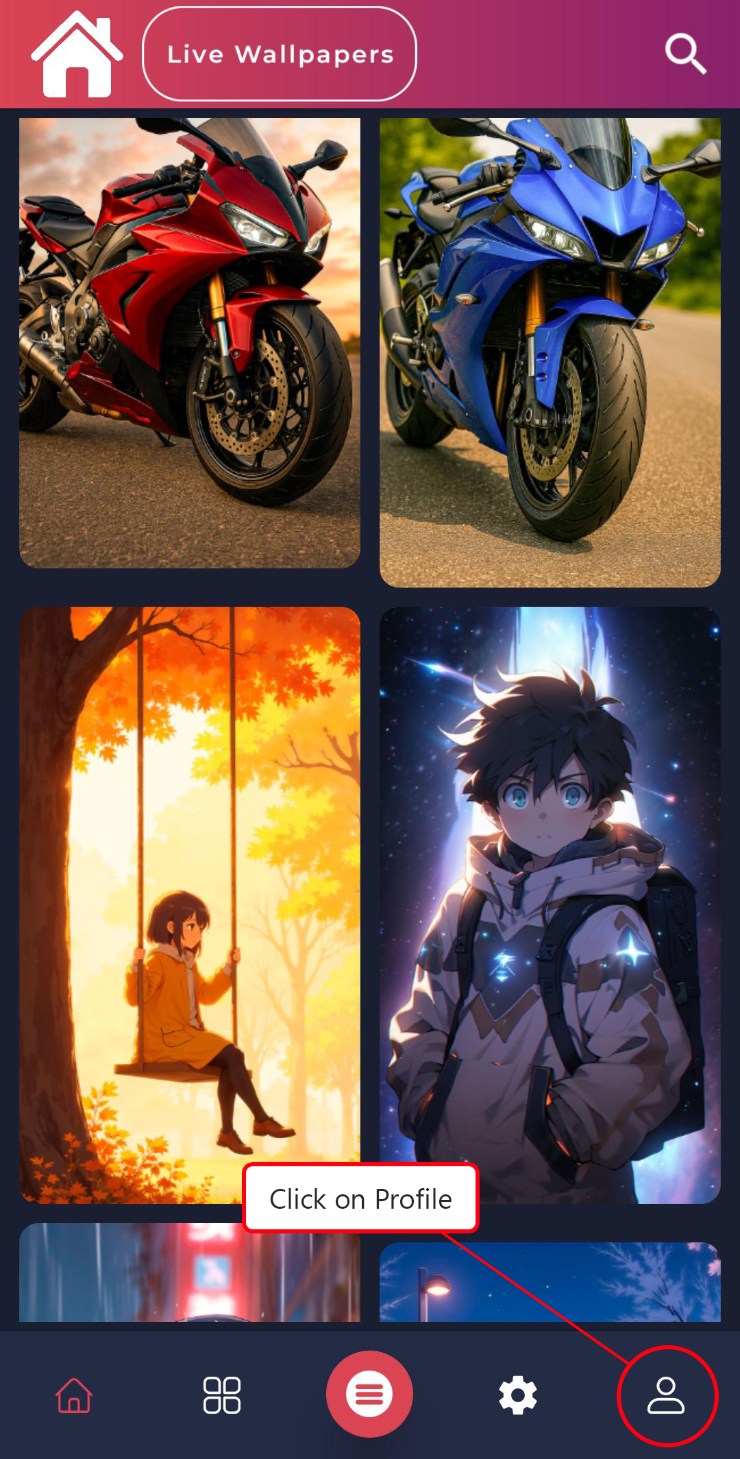 Profile Tab Screenshot